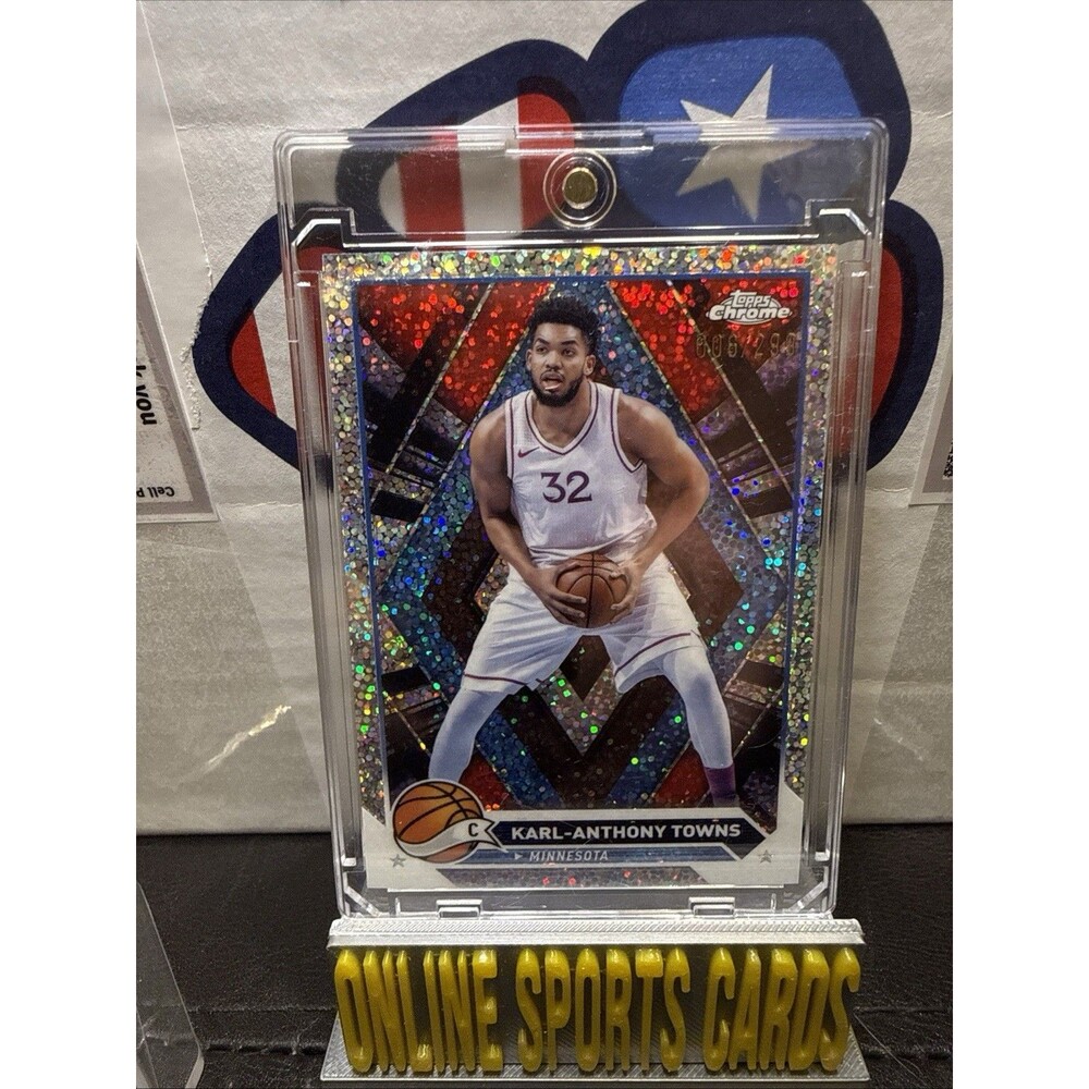 2024 Topps Chrome #105 Karl-Anthony Towns Speckle Refractor /299 Timberwolves